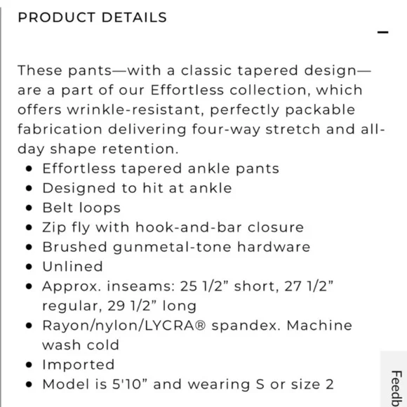 WHBM The Tapered Ankle Knit Pant Charcoal Gray 4 - Picture 3 of 10